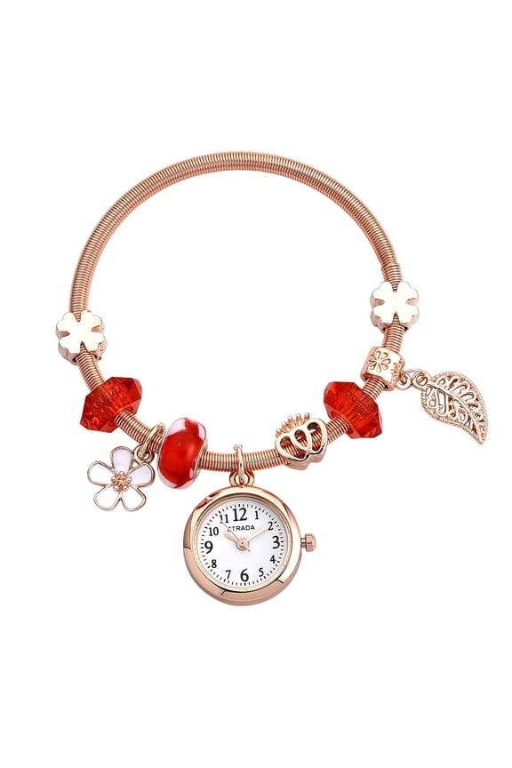 Strada SL68 Quartz Movement Bracelet Watch in Rosetone