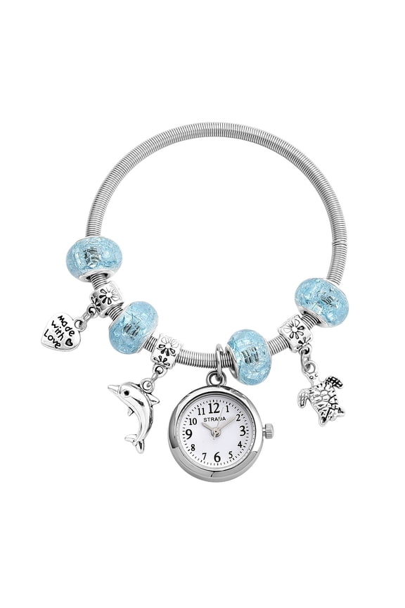 Strada SL68 Quartz Movement Bracelet Watch in Silvertone