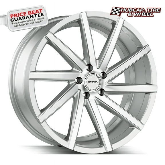 Strada Sega 22X9 Silver Machined Custom Wheel- 5x115 Bolt Pattern, 15mm Offset