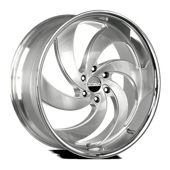 Strada Street Classics C06663926BFSMLSS RETRO 6 26X10 6X139.7 Rim 26" Offset 26mm 106.4mm Brushed Face Silver Milled Ss (One Wheel)
