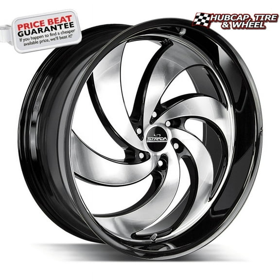 Strada Street Classics RETRO 6 Gloss Black Machined - 26X10-6X139.7 Bolt Pattern, 26 Offset