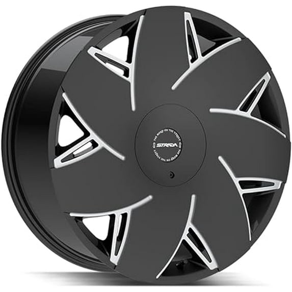 Strada Turbina Gloss Black Milled - 24X9.5-6x135 Bolt Pattern, 24mm Offset
