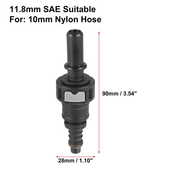 Straight 11.8mm-Fuel Line Hose Quick Release Connector Disconnect Hose Fuel Line Coupler