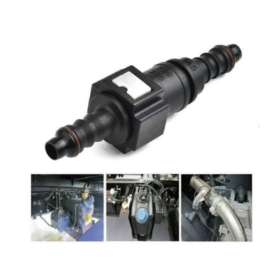 Unique Bargains Car Fuel Line Hose Quick Release Connector 90 Degree 3/8\" 9.49mm SAE To 1/4\" 6mm Hose Gray 2 Pcs