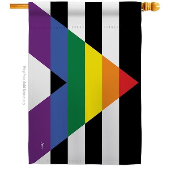 Straight Allies for Equality Support Pride 28 x 40 in. Double-Sided Decorative Horizontal House Flags Decoration Banner Garden Yard Gift