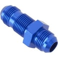 thumbnail image 1 of Straight Aluminum Bulkhead Flare Fitting, Blue, -10 AN, 1 of 6