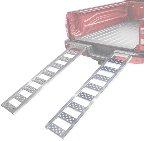Straight Aluminum Loading Ramp, 77'' x 13'', 1250 LBS Loading Capacity ...