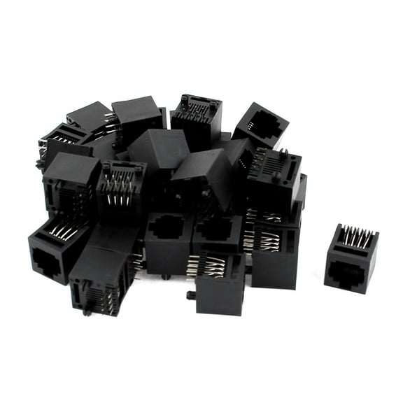 Straight Angle RJ45 8P8C PCB Mount Modular Network Jack Connector 39pcs