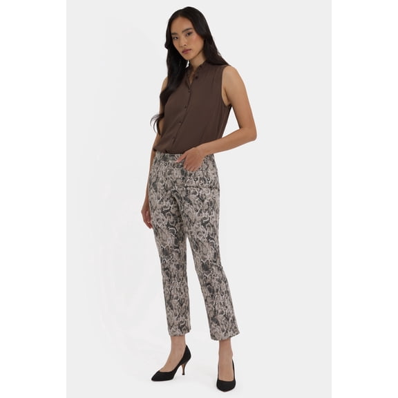 NYDJ Women's Straight Ankle Jeans In Python Print Denim