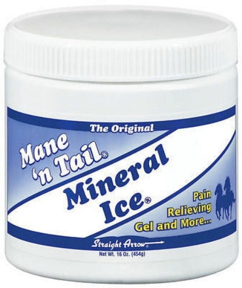 Straight Arrow 300106 16 oz Container of Mane 'N Tail Mineral Ice Horse Pain Relieving Gel - Quantity of 4