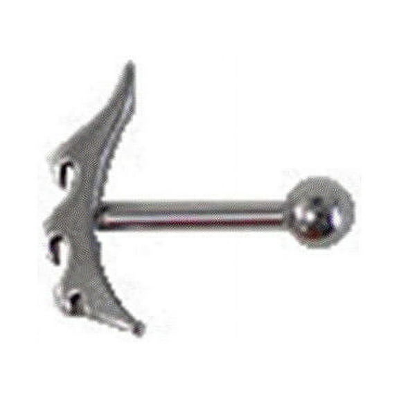 Straight Barbell 16G Eyebrow Piercing Ring with Wave Design