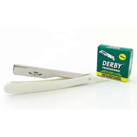 Straight Barber Edge Steel Razors Folding Shaving Knife With 100 Blades Derby
