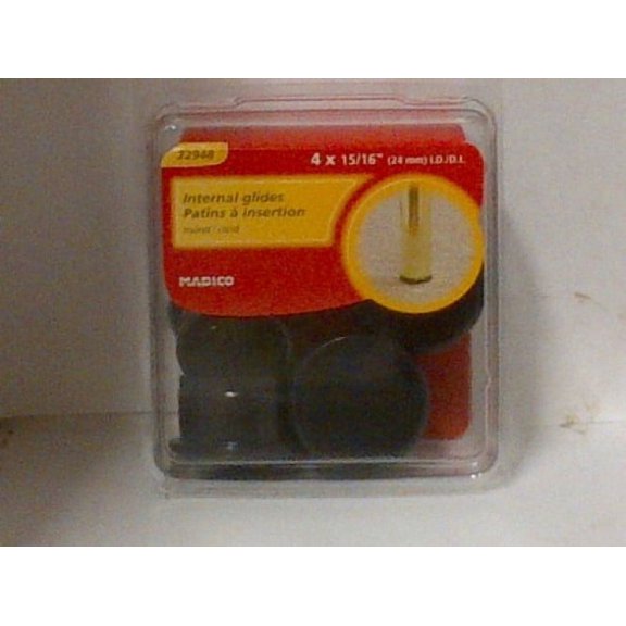 Straight Black Nylon Internal Glides 4 X 15/16" (24 mm)