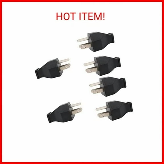 Straight Blade Plug,15 Amp 120-125 Volt, 2Pole 3Wire, Plug, Male Extension (6) C