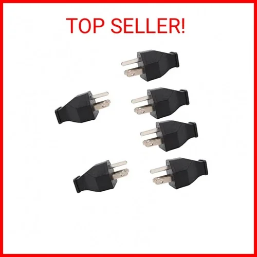 Straight Blade Plug (6) 15 Amp 120-125 Volt, 2Pole 3Wire, Plug, Male Extension C