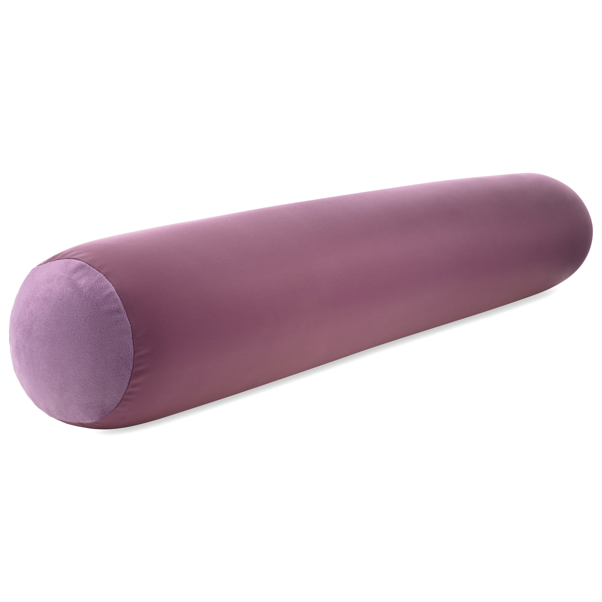 Straight Body Pillow, Full Size Premium Microbead,Side Sleeping / Maternity Pregnant Women, Supportive ,Fluffy, Breathable, Cooling, 85/15 spandex/nylon Silky Anti-Aging - 48” X 8” - Burgundy - Merlot