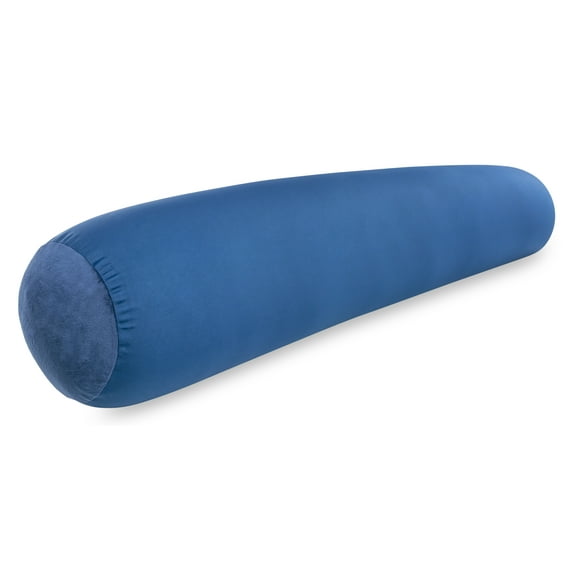 Straight Body Pillow, Full Size Premium Microbead,Side Sleeping / Maternity Pregnant Women, Supportive ,Fluffy, Breathable, Cooling, 85/15 spandex/nylon Silky Feel Anti-Aging - 48” X 8” - Peacock Blue