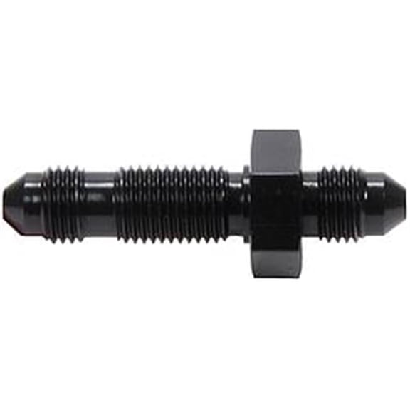 Straight Bulkhead -3 AN Male to 3 AN Male, Black