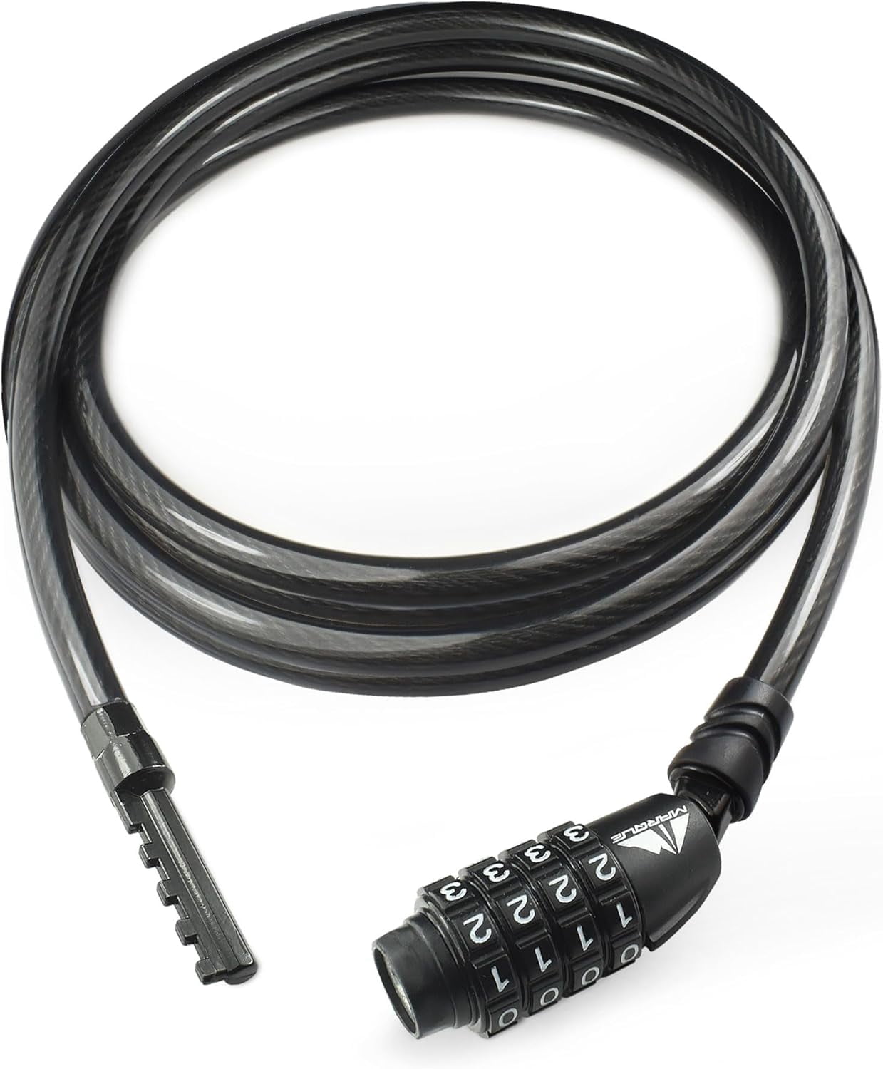 Straight Combination Bike Lock Cable - 3/8 inch (5FT, 10FT, 15FT, 25FT) Resettable Combination Lock, Anti-Theft Security Cable for Bicycles, Kayaks, Paddle Boards and Outdoor Gear (10 FT)