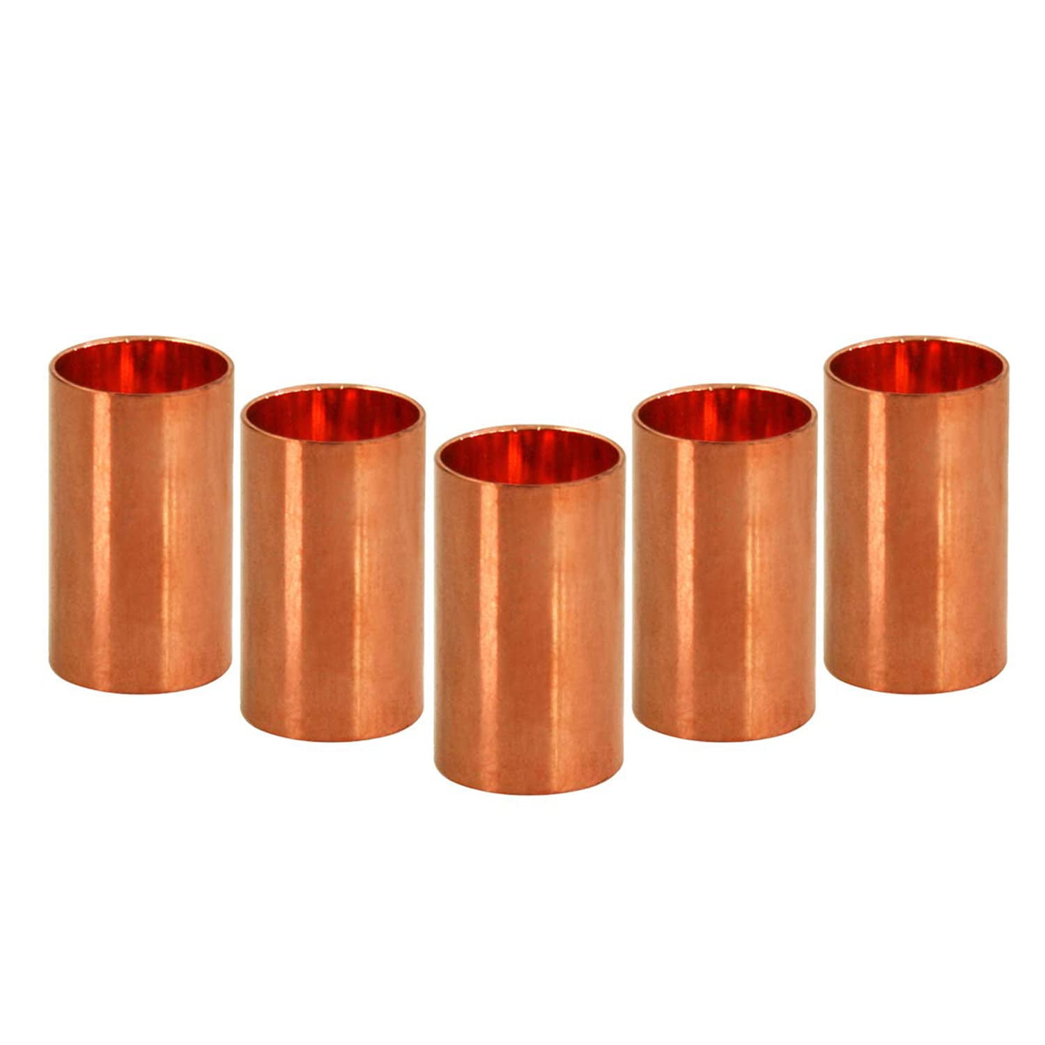 Straight Copper Coupling Fittings With Sweat Ends And Dimple Tube, 1/2 ...