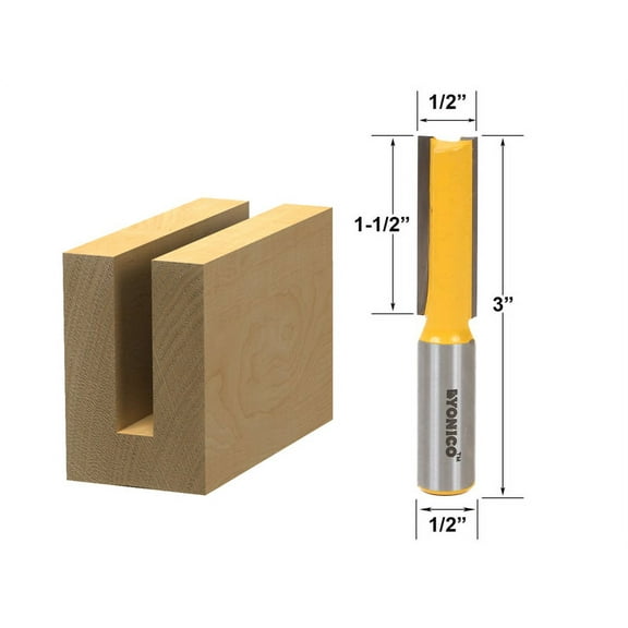 Straight/Dado Router Bit - 1/2" X 1-1/2" - 1/2" Shank -Yonico 14152