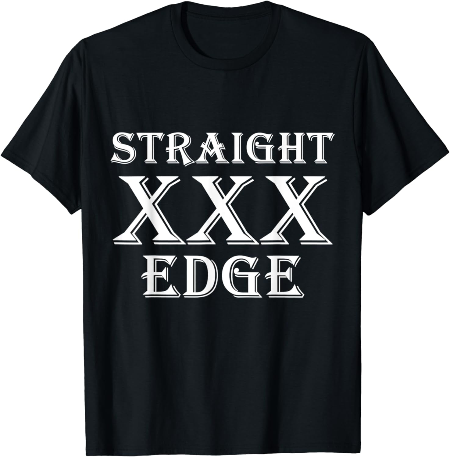 Straight Edge Drug Free Addiction Recovery Anti Drugs T-Shirt - Walmart.com