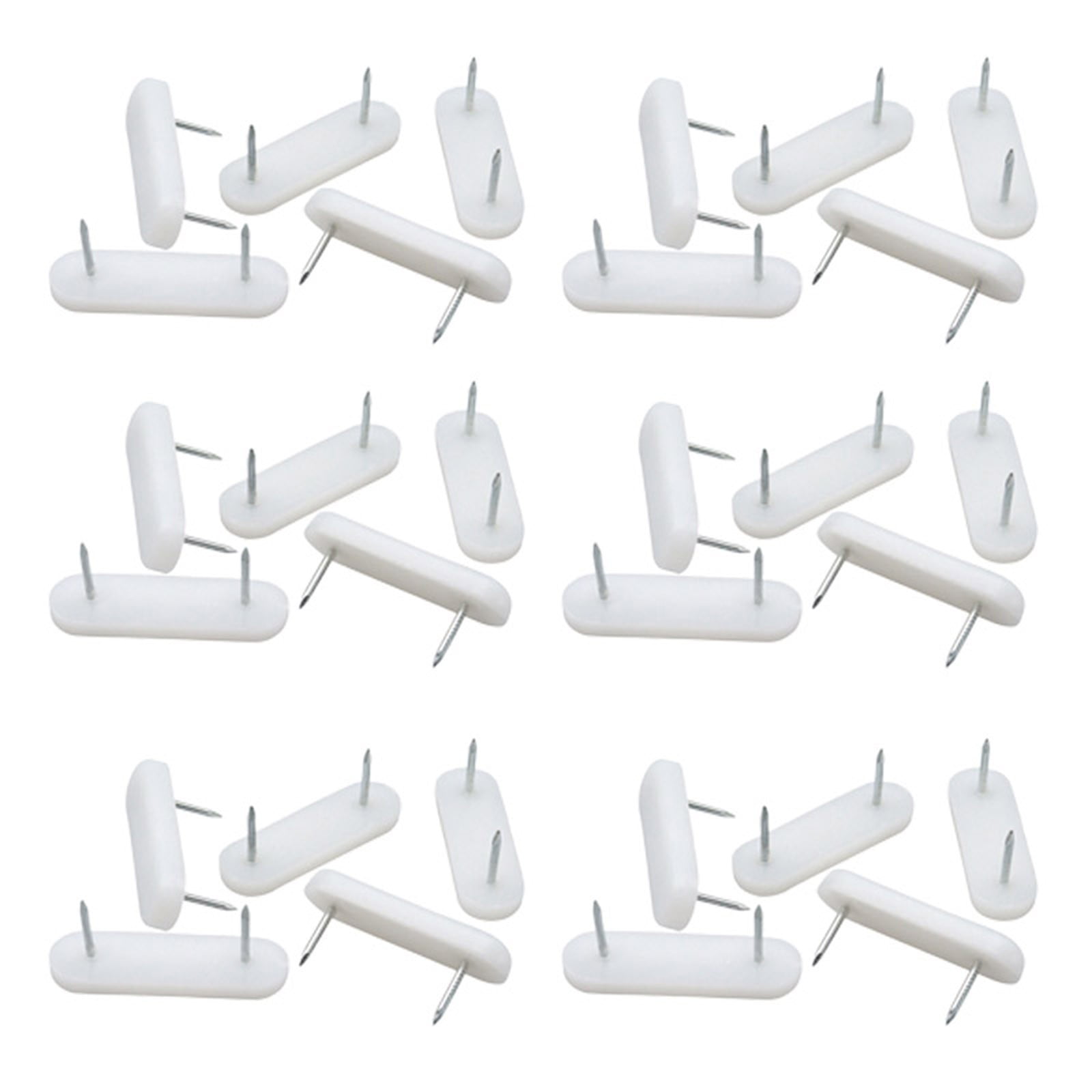 Straight Edge Metal White Nylon Double Nail Furniture Foot Nail Sofa