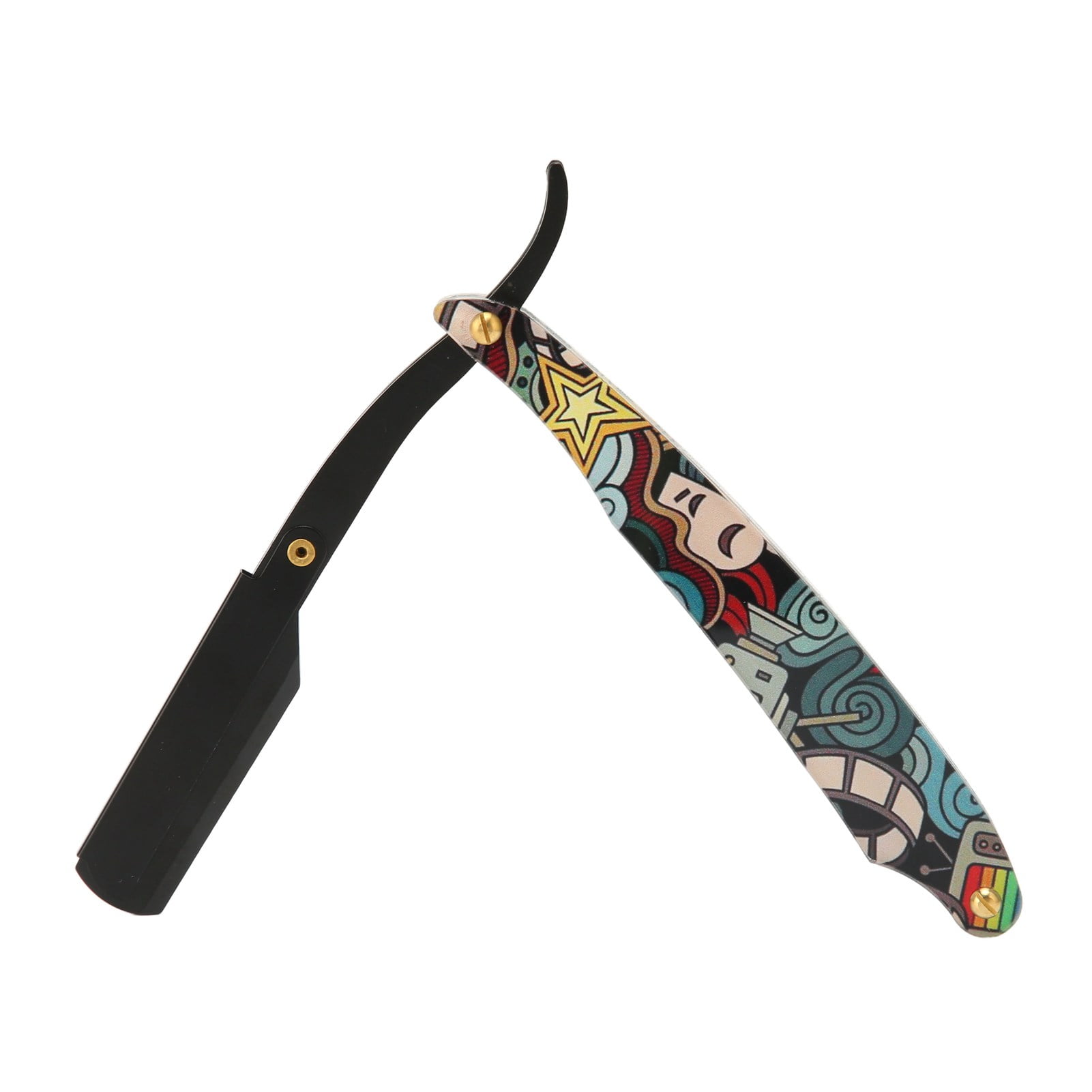 Straight Edge Razor Holder Men Home Portable Stainless Steel Barber ...