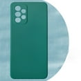 thumbnail image 1 of Straight Edge Silicone Case for Samsung Galaxy A72, Drop Resistant Shockproof Protective Slim Thin Cover for Samsung Galaxy A72 (6.7 inch),Darkgreen, 1 of 6