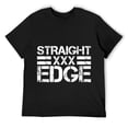 thumbnail image 1 of Straight Edge T-Shirt - XXX Vegan Drug Free Shirt Mens T Shirt Black XL, 1 of 5