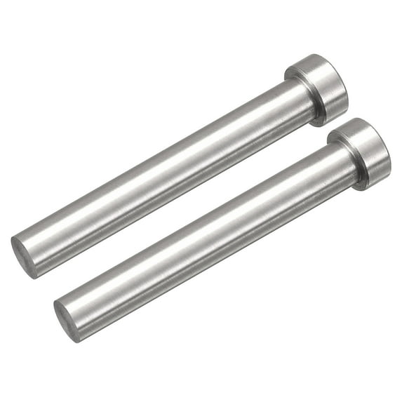 Straight Ejector Pins, 12mm Dia 65Mn Steel Round Tip Punch 100 Length for Mechanical 2Pack