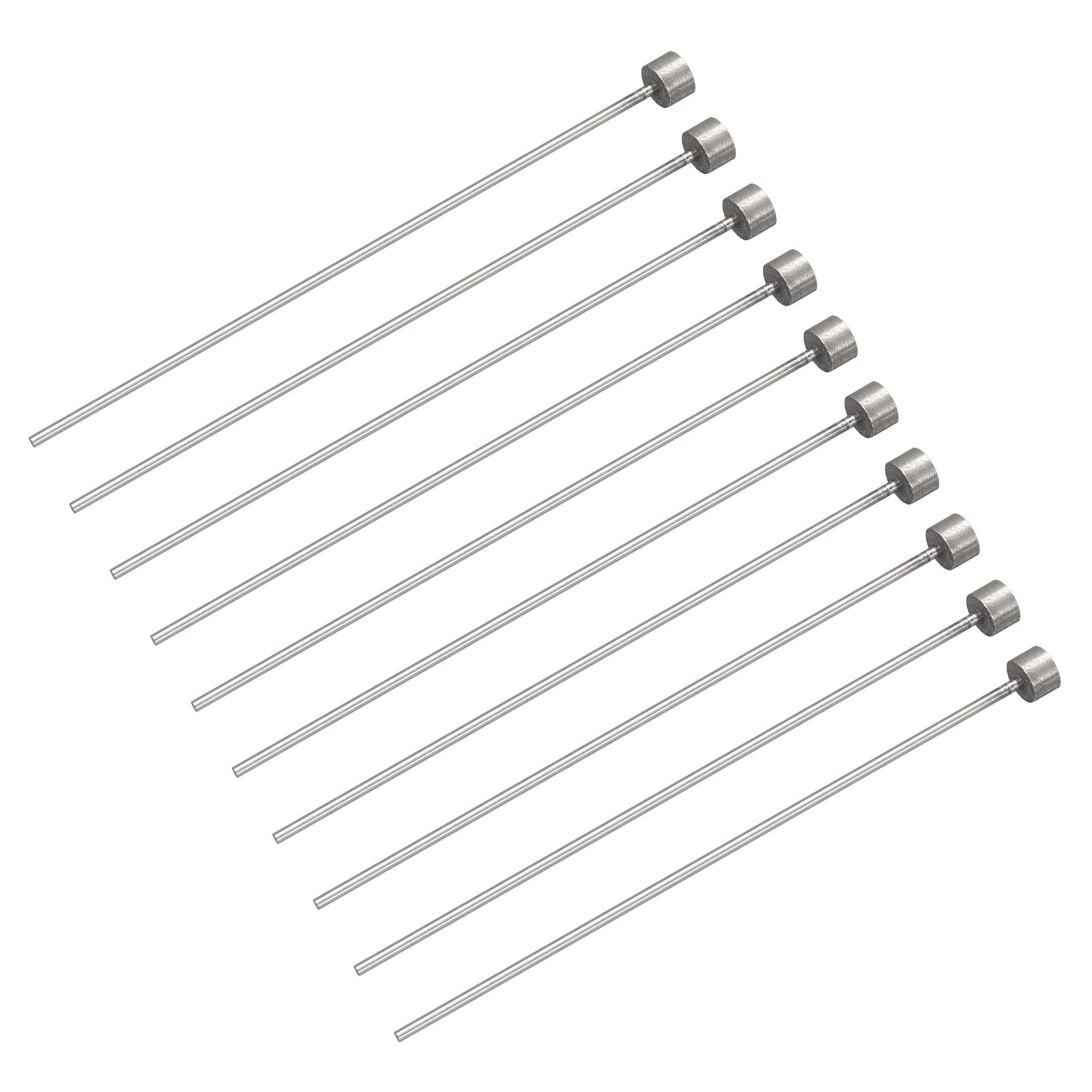 Straight Ejector Pins, 2mm Dia 65Mn Steel Round Tip Punch 100 Length