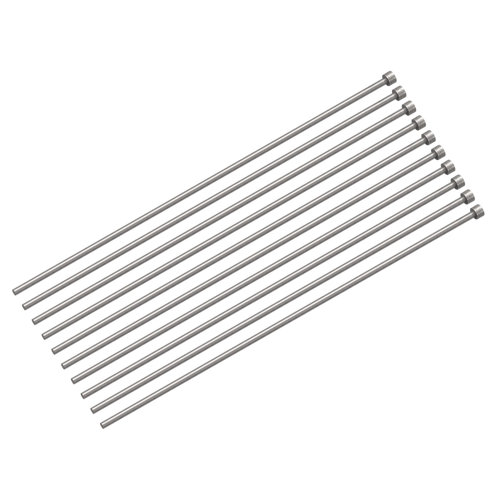 Straight Ejector Pins, 3.5mm Dia 65Mn Steel Round Tip Punch 200 Length