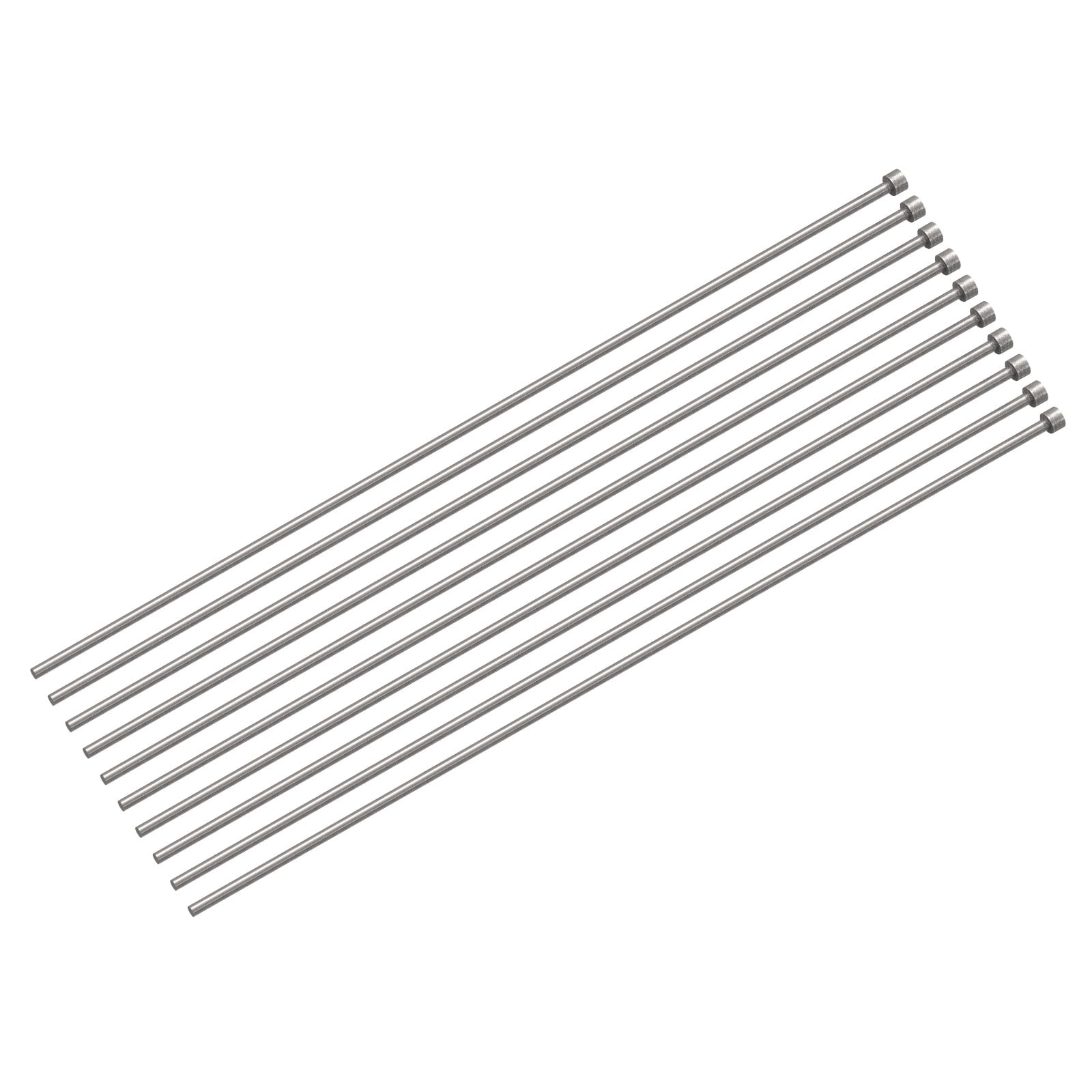 Straight Ejector Pins, 3.5mm Dia 65Mn Steel Round Tip Punch 250 Length