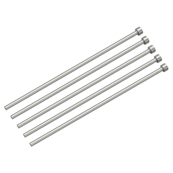 Straight Ejector Pins, 5.5mm Dia 65Mn Steel Round Tip Punch 200 Length for Mechanical 5Pack