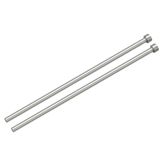 Straight Ejector Pins, 6mm Dia 65Mn Steel Round Tip Punch 200 Length for Mechanical 2Pack