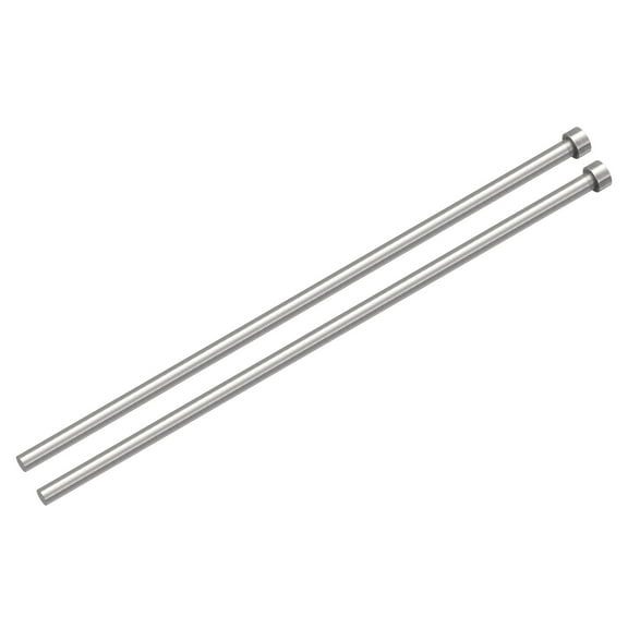 Straight Ejector Pins, 7mm Dia 65Mn Steel Round Tip Punch 250 Length for Mechanical 2Pack