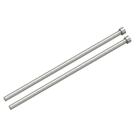 Straight Ejector Pins, 9.5mm Dia 65Mn Steel Round Tip Punch 250 Length for Mechanical 2Pack