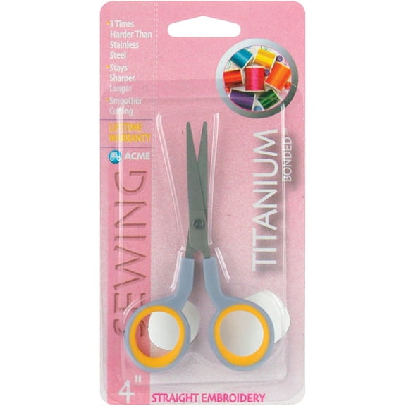Westcott Titanium Straight Embroidery Scissors 4"-