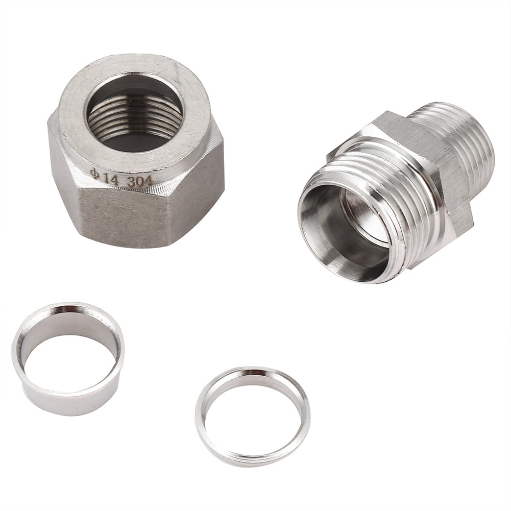 Straight Ferrule Joint, 1 Pcs ZG 3/8 Compression Fitting Made Of