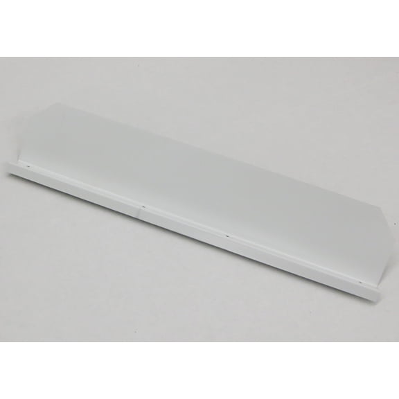 Straight Gutter Valley Splash Guard HIGH GLOSS WHITE - 12 ct