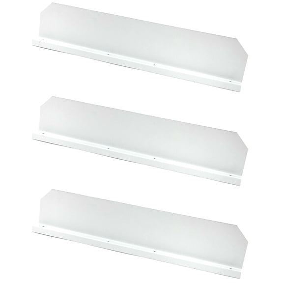 Straight Gutter Valley Splash Guard High Gloss White - 3 ct