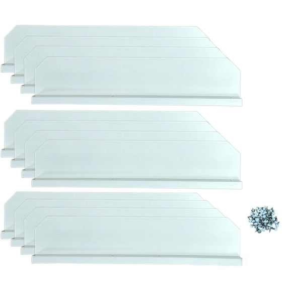Straight Gutter Valley Splash Guard LOW GLOSS WHITE - 12 ct