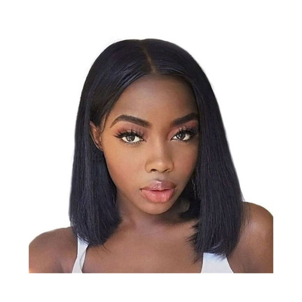 Straight Hair 4x4 Lace Closure Bob Wig Remy Brazilian Human Hair Wigs Transparent Lace