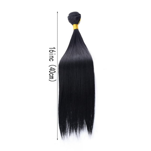 Straight Hair Bundles Black Weave Long Silky Hair Extensions Natural Look Heat Friendly Synthetic Hair Bundles for Styling Daily Wear Party Cosplay Multiple Length Options
