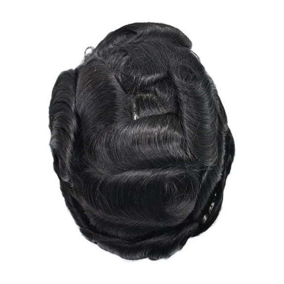 Straight Hair Replacement System Unit Full Lace Base Human Hair Men Toupee Natural Hairline