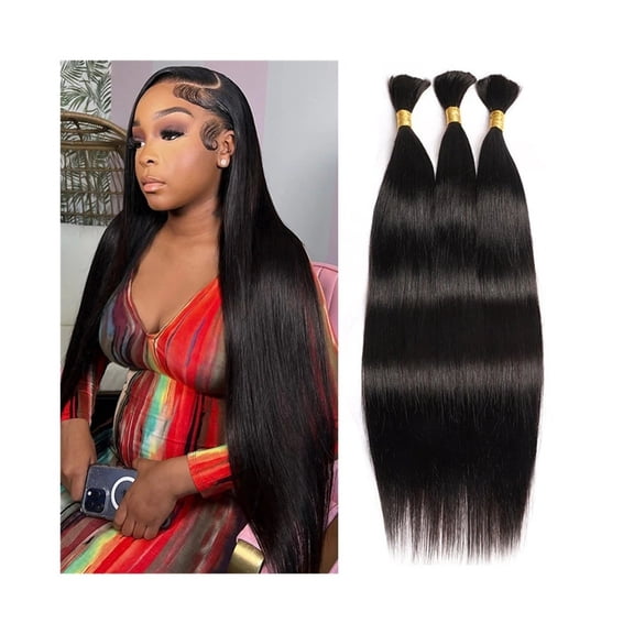 Straight Human Hair Braiding Bulk Hair Extensions 50g/Bundles No Weft Brazilian Remy Hair