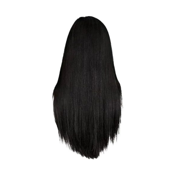 Straight Human Hair Wig with Bangs Fringe 3x1 HD Lace Frontal Glueless Wigs