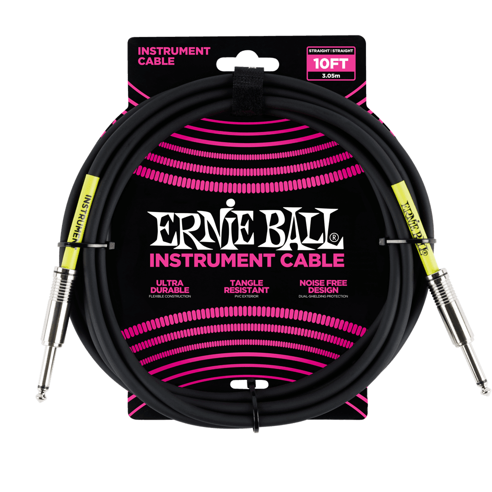 Ernie Ball 10' Straight / Straight Instrument Cable - P06048