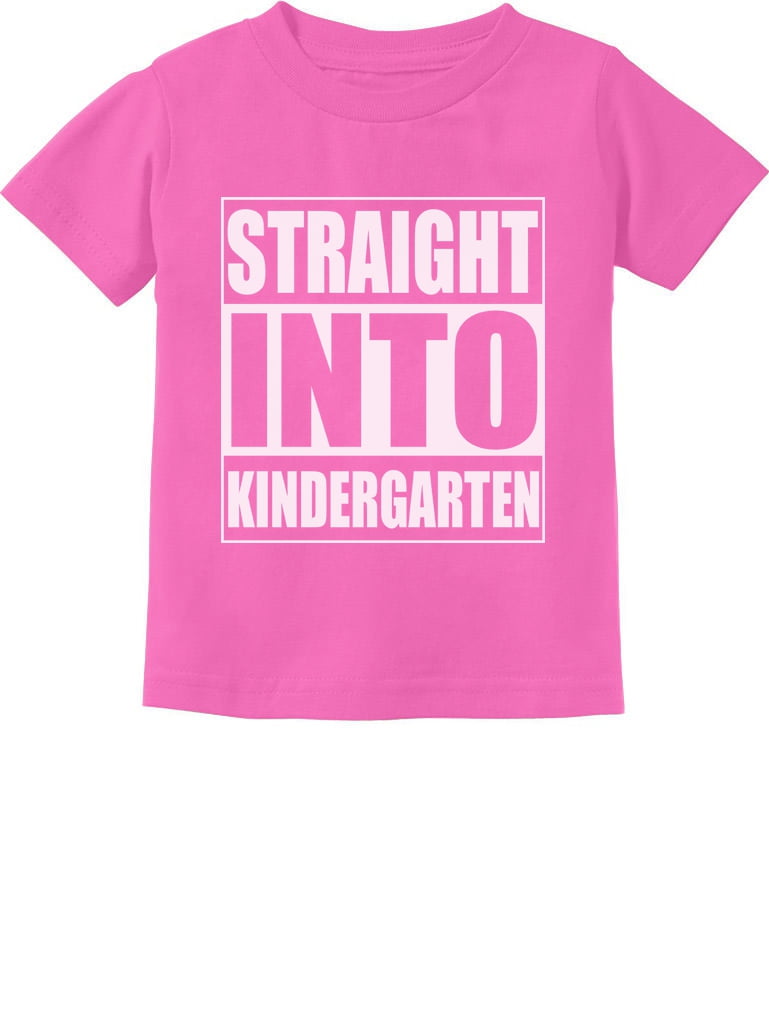 Straight Into Kindergarten Toddler's T-Shirt - Fun Back to School Apparel -  Perfect School Starter Gift - Exciting Kindergarten Kids Theme - Durable &  Comfortable School Themed Outfit